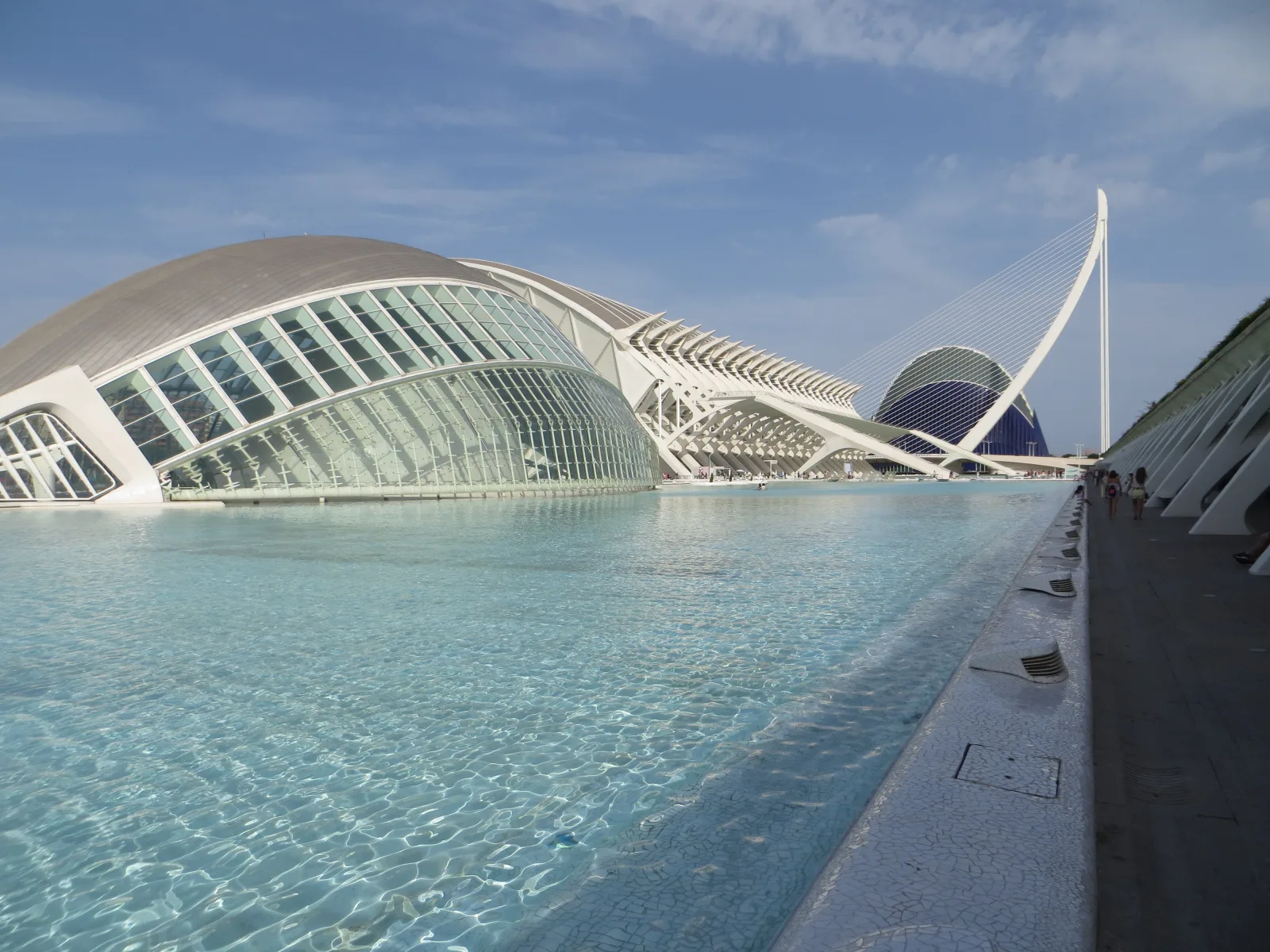 Panoramic view of Valencia with historic architecture and clear sky at dusk
