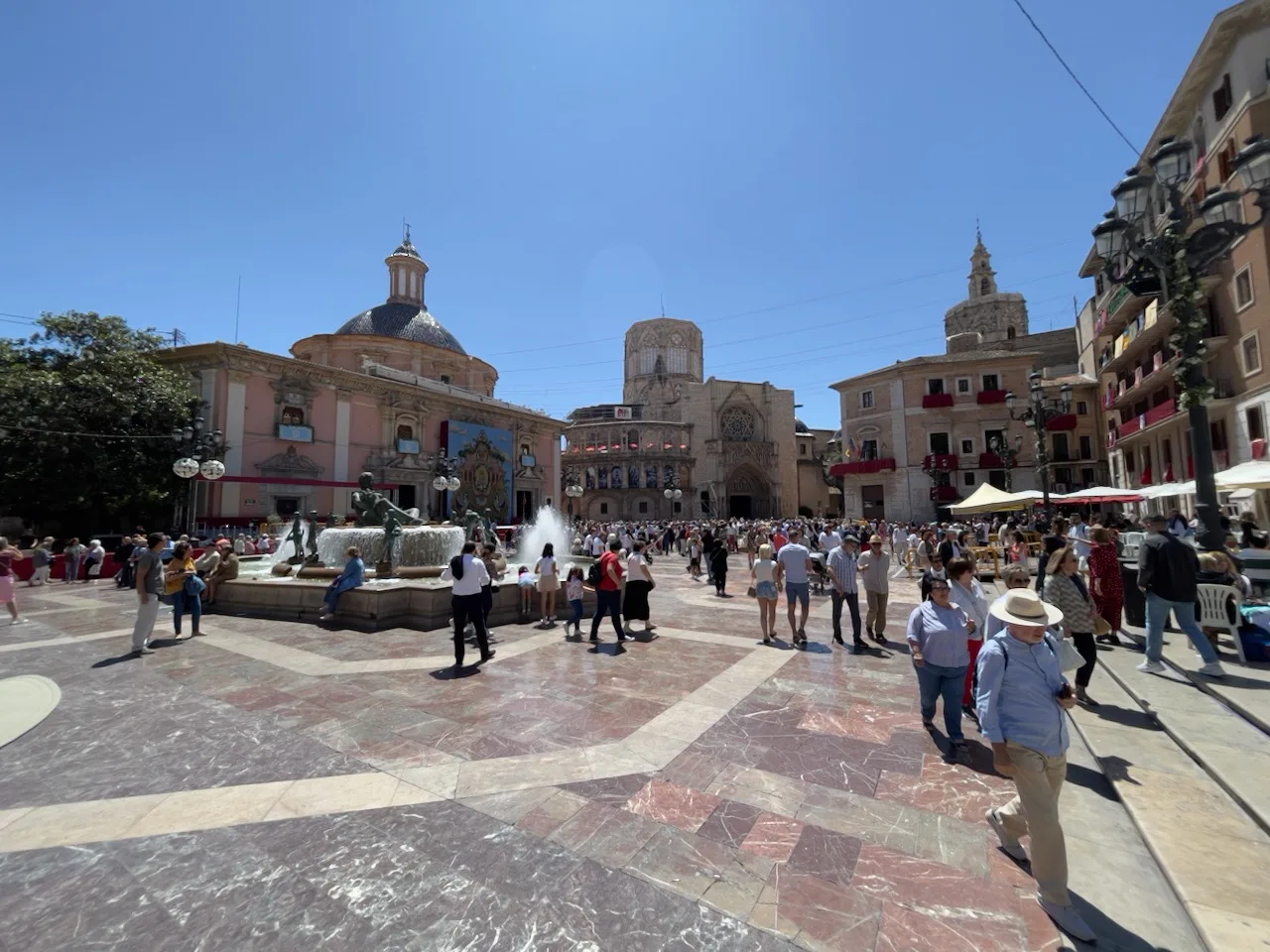 View of Valencia’s historic center with the Cathedral and the Miguelete Tower in the background