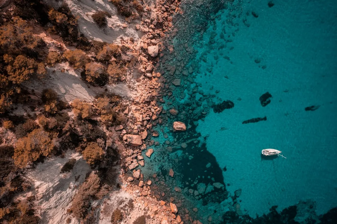 Blue sea and coast of Formentera, with a relaxed atmosphere for a day trip from Ibiza