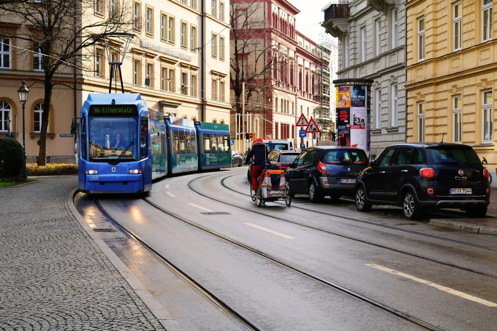 Historic center of Munich with traditional architecture, walkable streets, and an elegant urban atmosphere.
